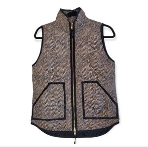J. Crew Herringbone Quilted Down Puffer Vest